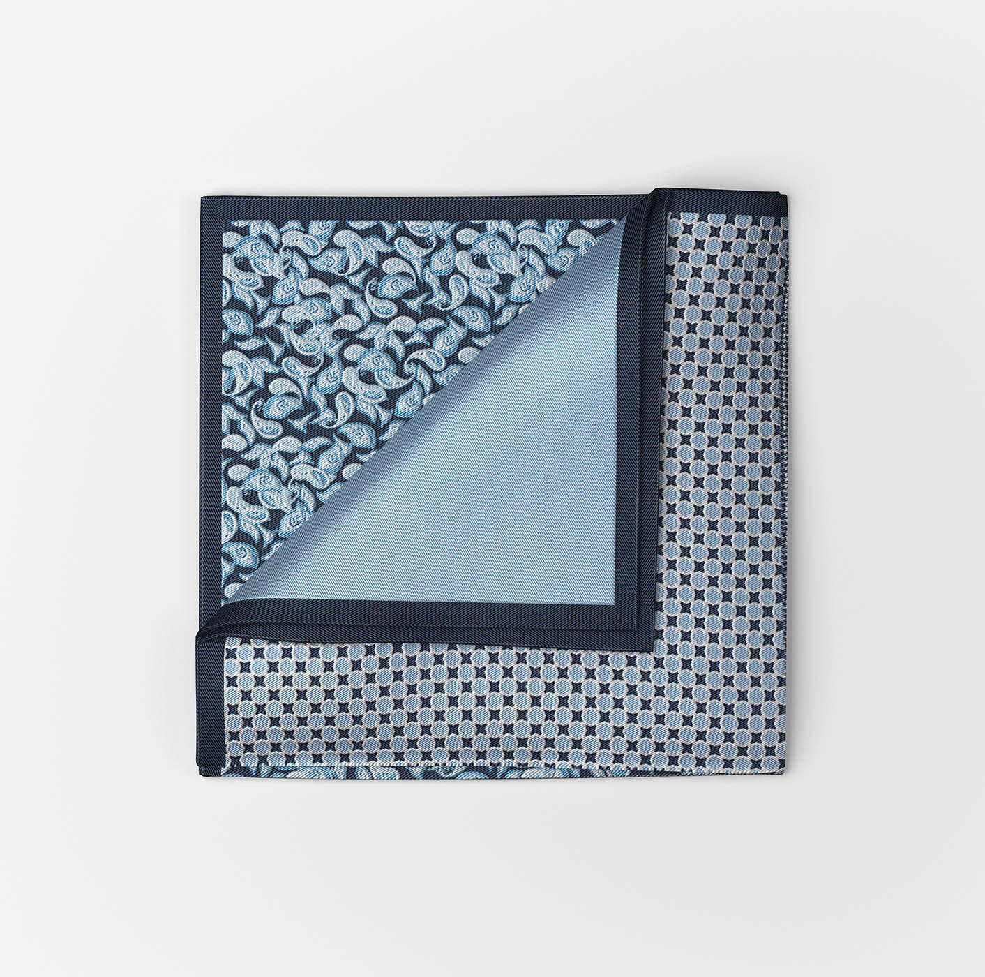 Olymp taskuliina 4 In 1 Pocket Square, sininen kuosi - Image 2