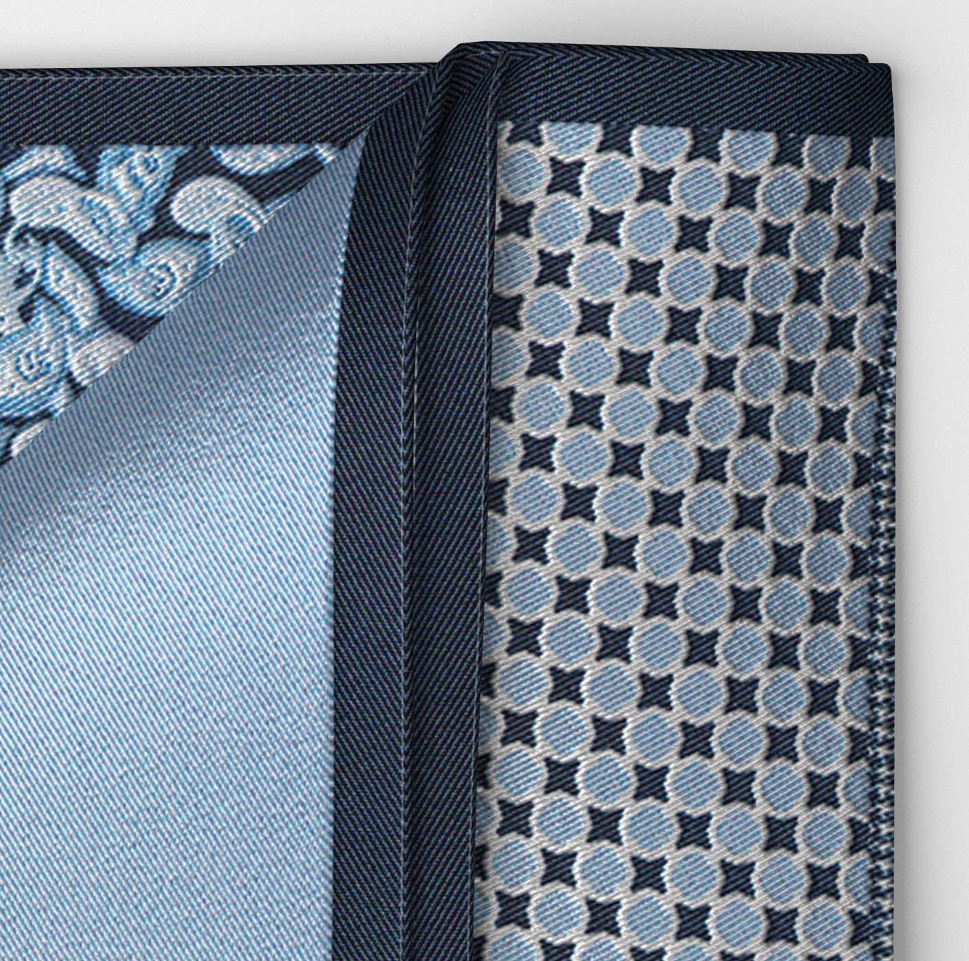Olymp taskuliina 4 In 1 Pocket Square, sininen kuosi - Image 3
