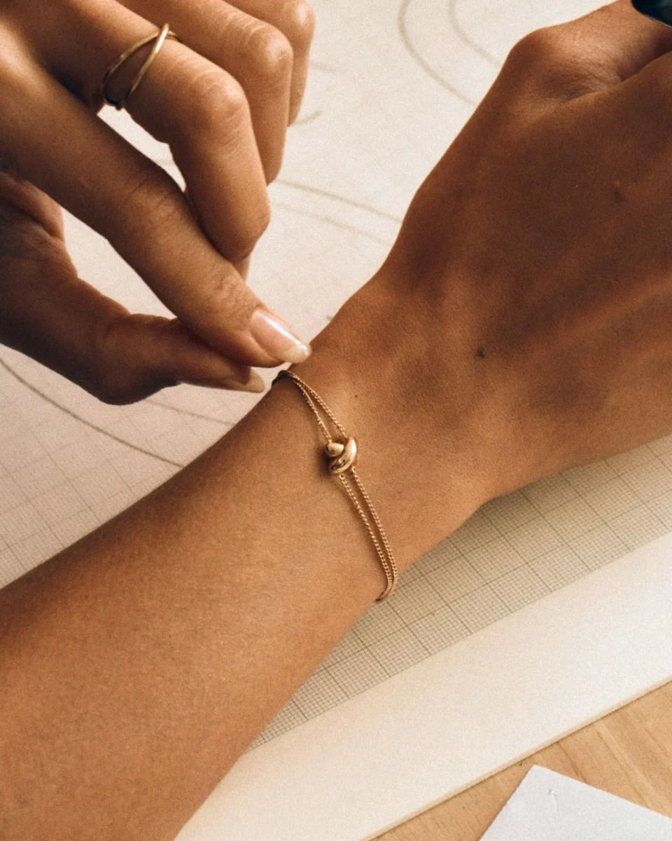 Edblad rannekoru Alexa Bracelet, Gold pleated - Image 2