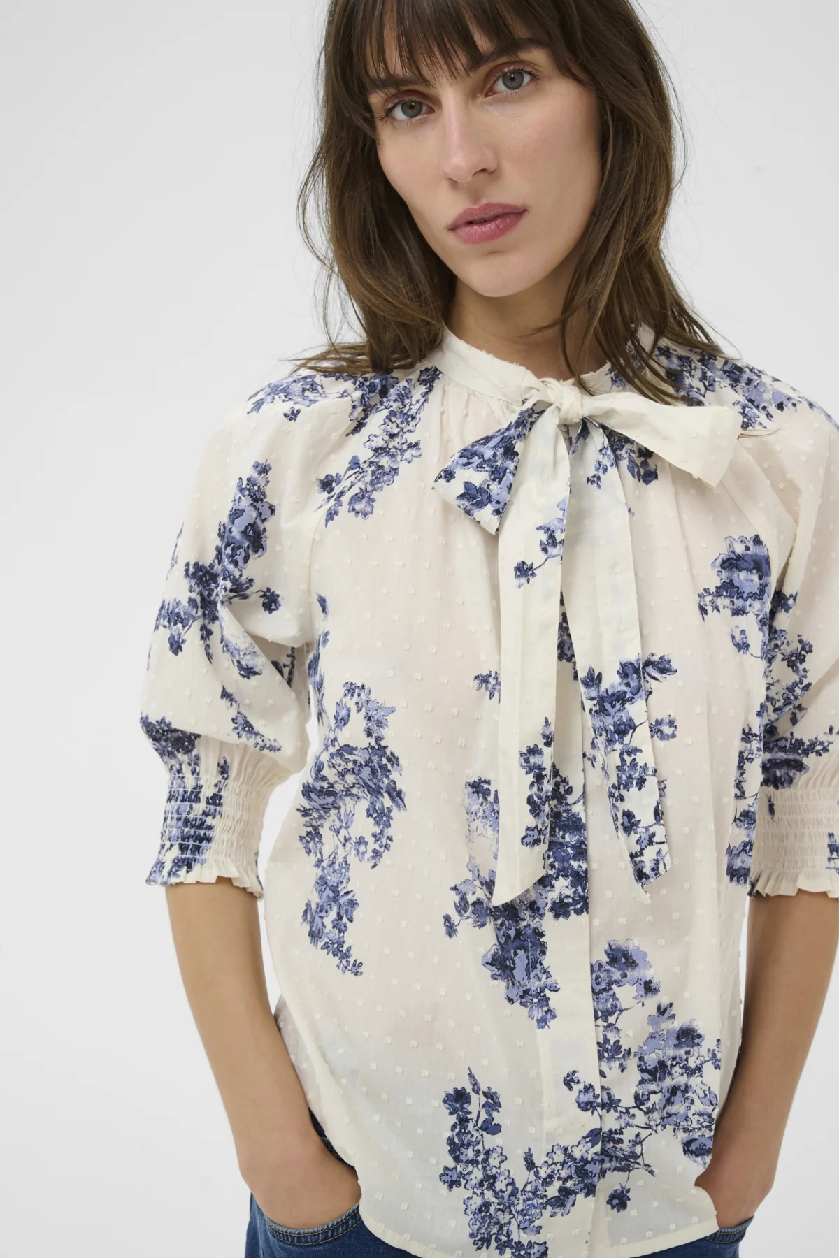 Part Two naisten pusero ALMERAPW SH, Blue Shadow Flower Print - Image 6