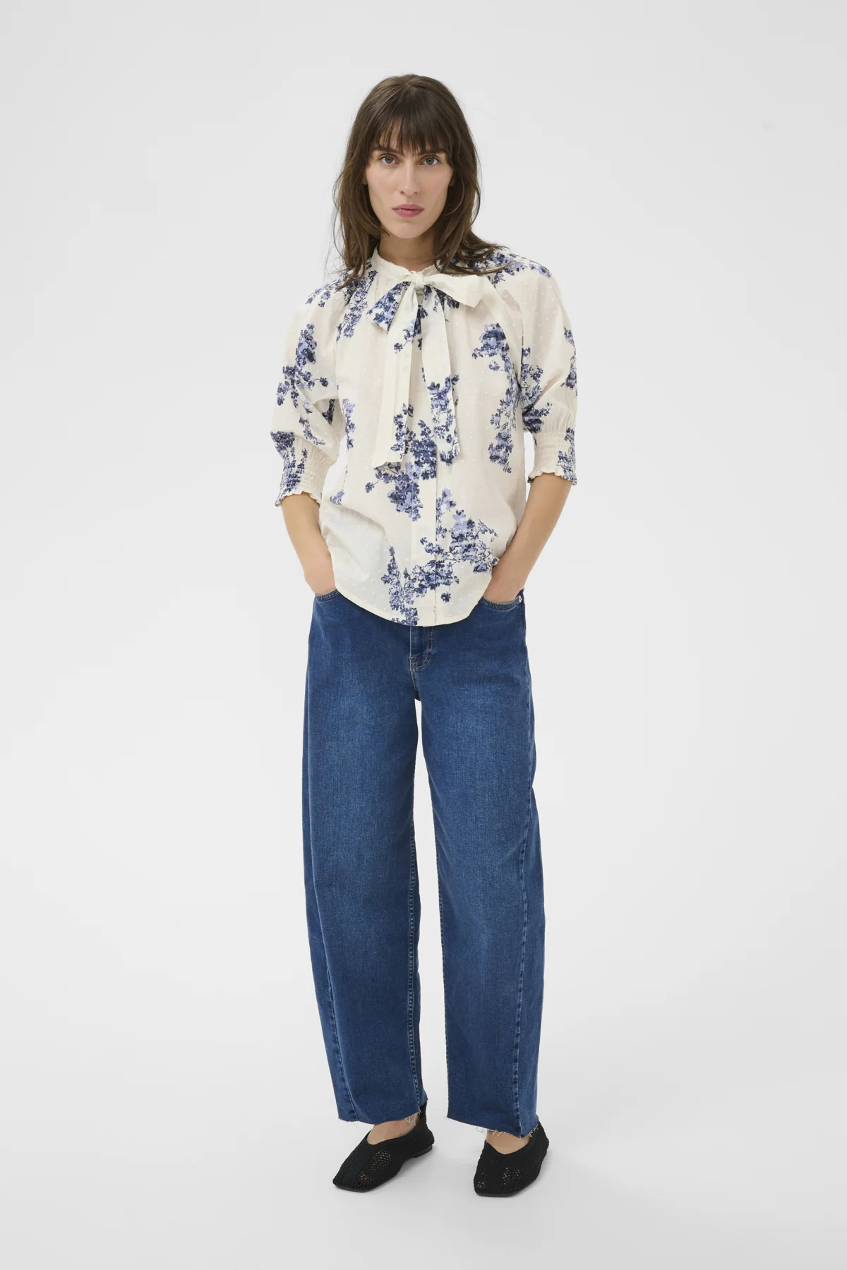 Part Two naisten pusero ALMERAPW SH, Blue Shadow Flower Print - Image 8