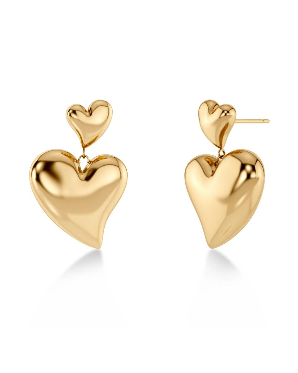 Edblad korvakorut Amorina Earrings, gold pleated
