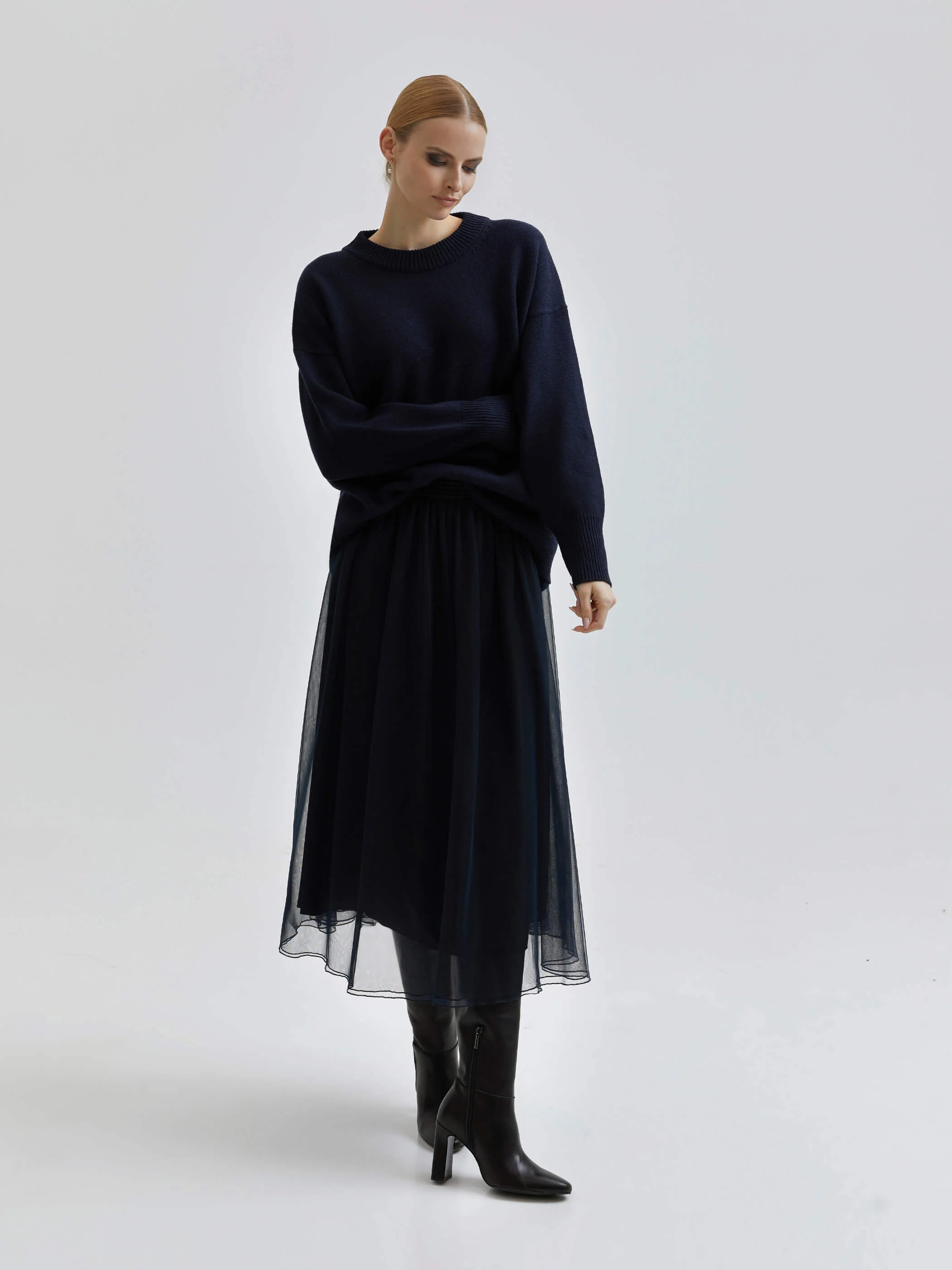 Andiata Naisten Hame, RORY 85 K SKIRT Tummansininen - Image 3