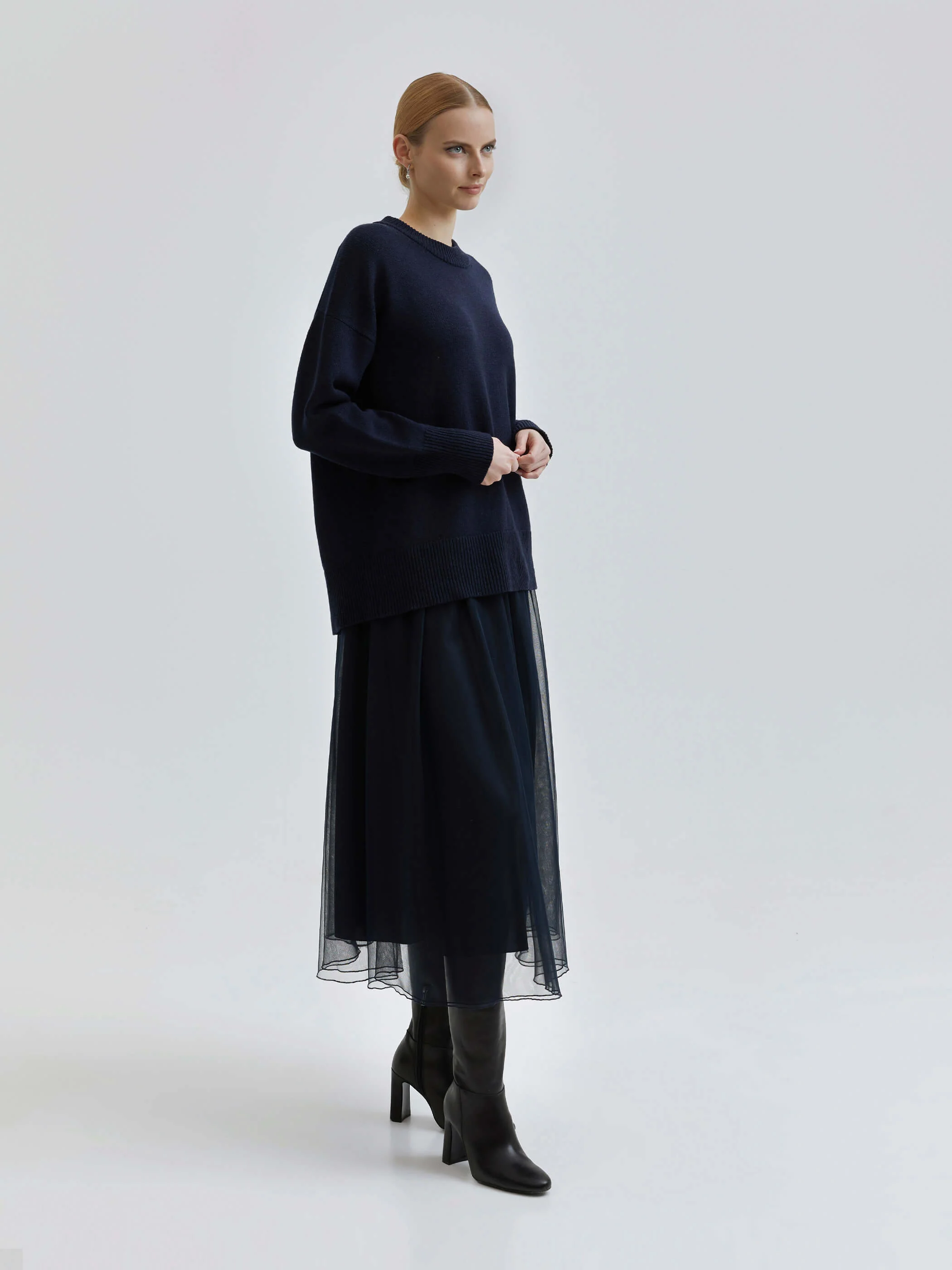 Andiata Naisten Hame, RORY 85 K SKIRT Tummansininen - Image 5