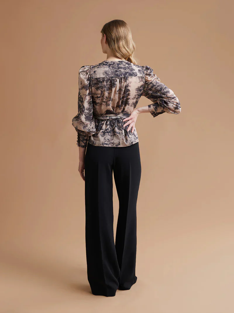 Andiata naisten pusero, ELMIRA BLOUSE Beige Kuosi - Image 2