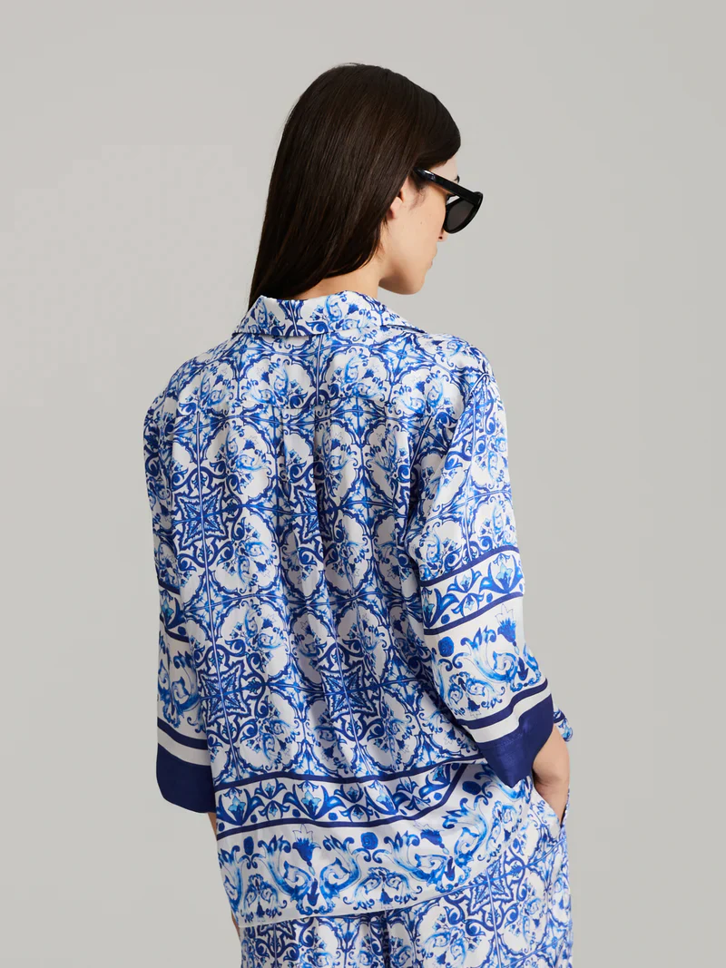 Andiata naisten pusero, MAURA SHIRT Sininen Kuosi - Image 2