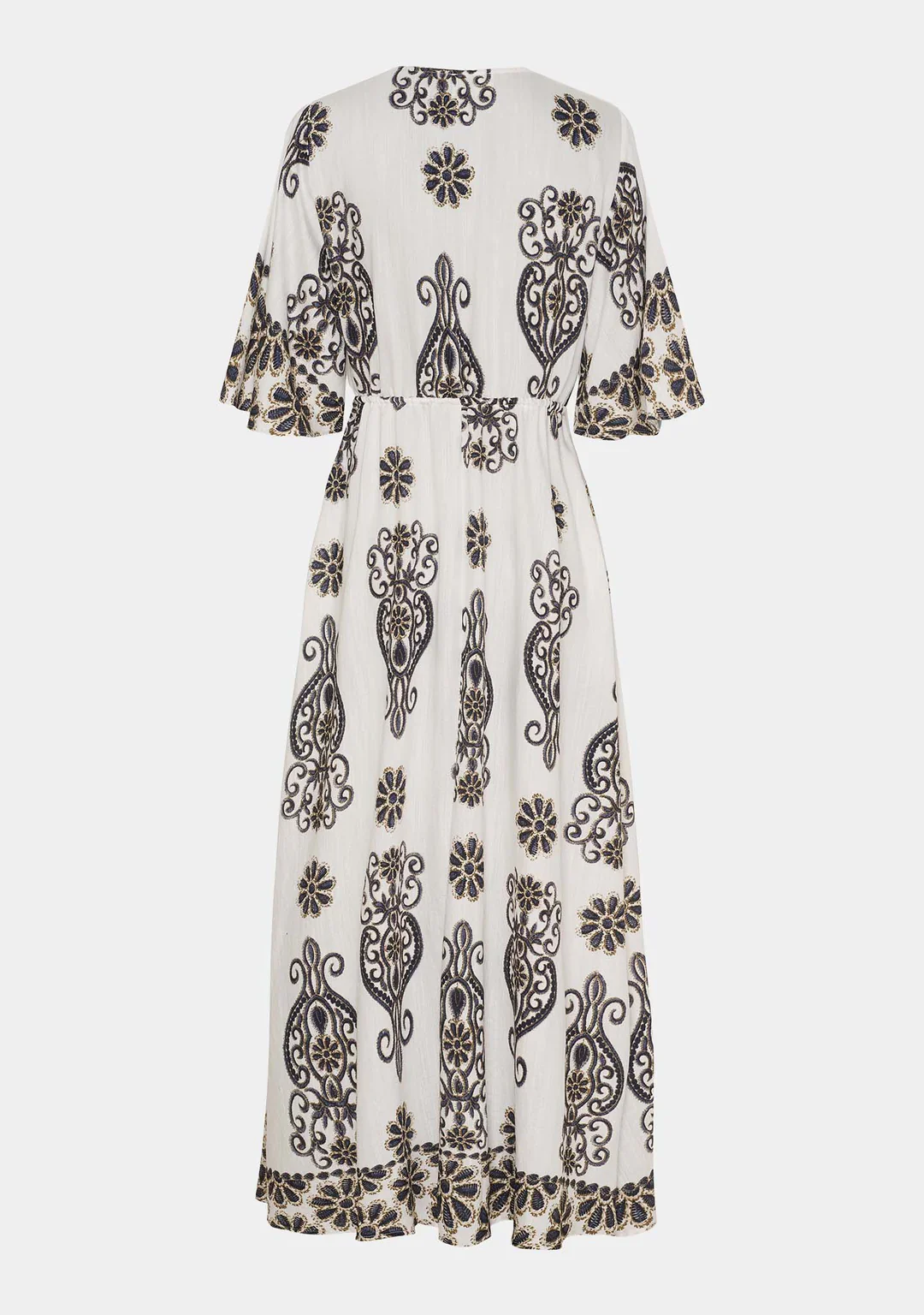 Isay mekko Ane Long Dress, ruskea kuosillinen - Image 4