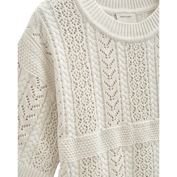 Freequent naisten neulepusero Arwen Pullover, hiekka - Image 4