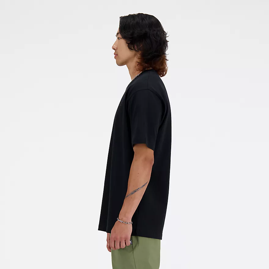 New Balance miesten t-paita Athletics Cotton t-shirt, musta - Image 2