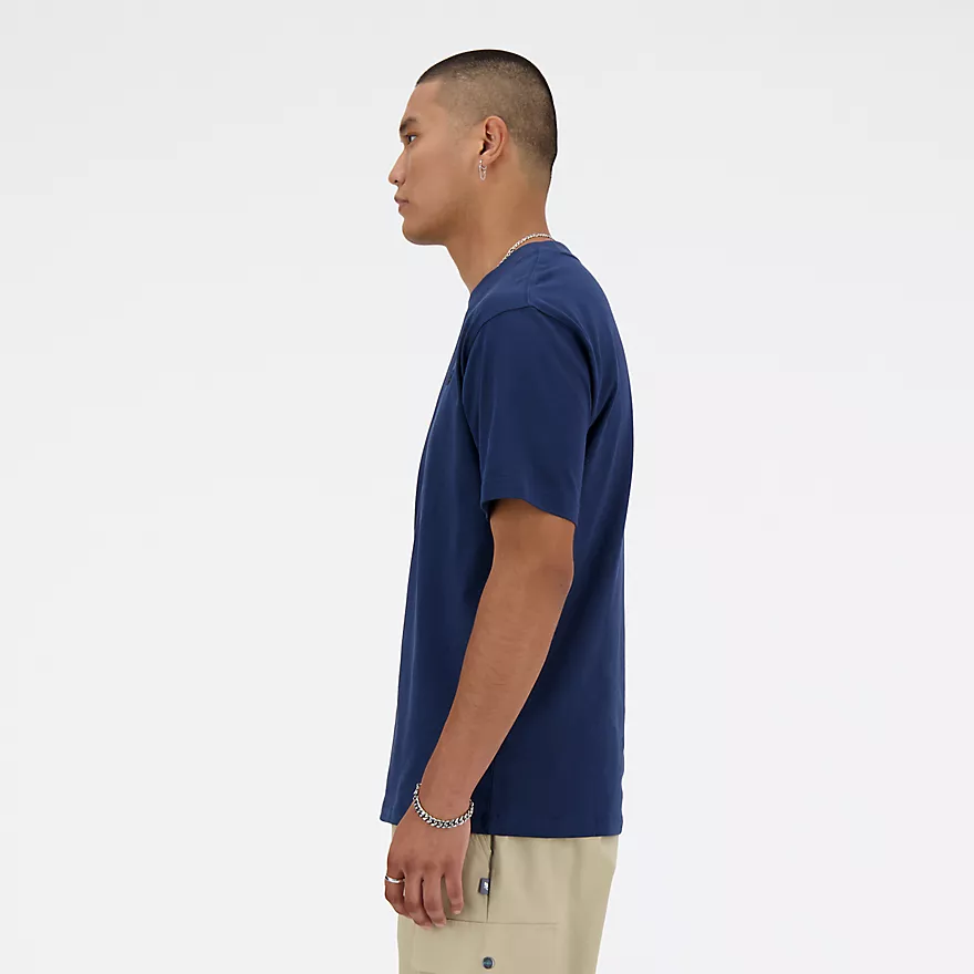 New Balance miesten t-paita Athletics Cotton t-shirt, tummansininen - Image 2