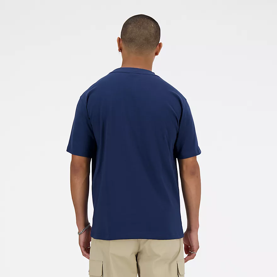 New Balance miesten t-paita Athletics Cotton t-shirt, tummansininen - Image 3