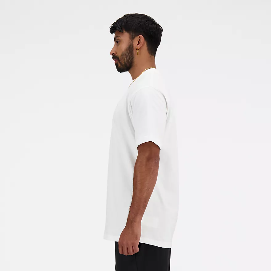 New Balance miesten t-paita Athletics Cotton t-shirt, valkoinen - Image 2