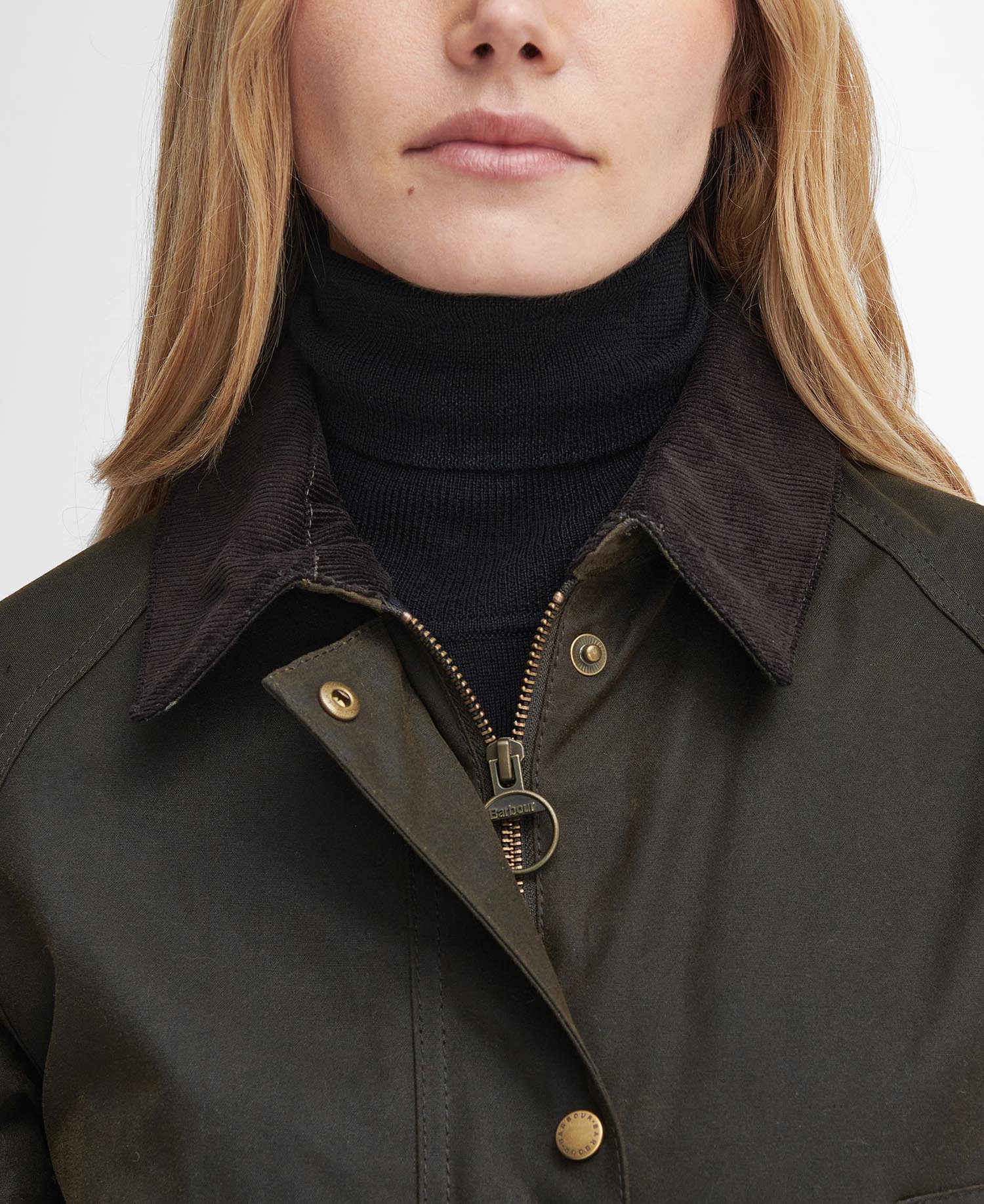 Barbour Acorn Wax Jacket KHAKI - Image 4