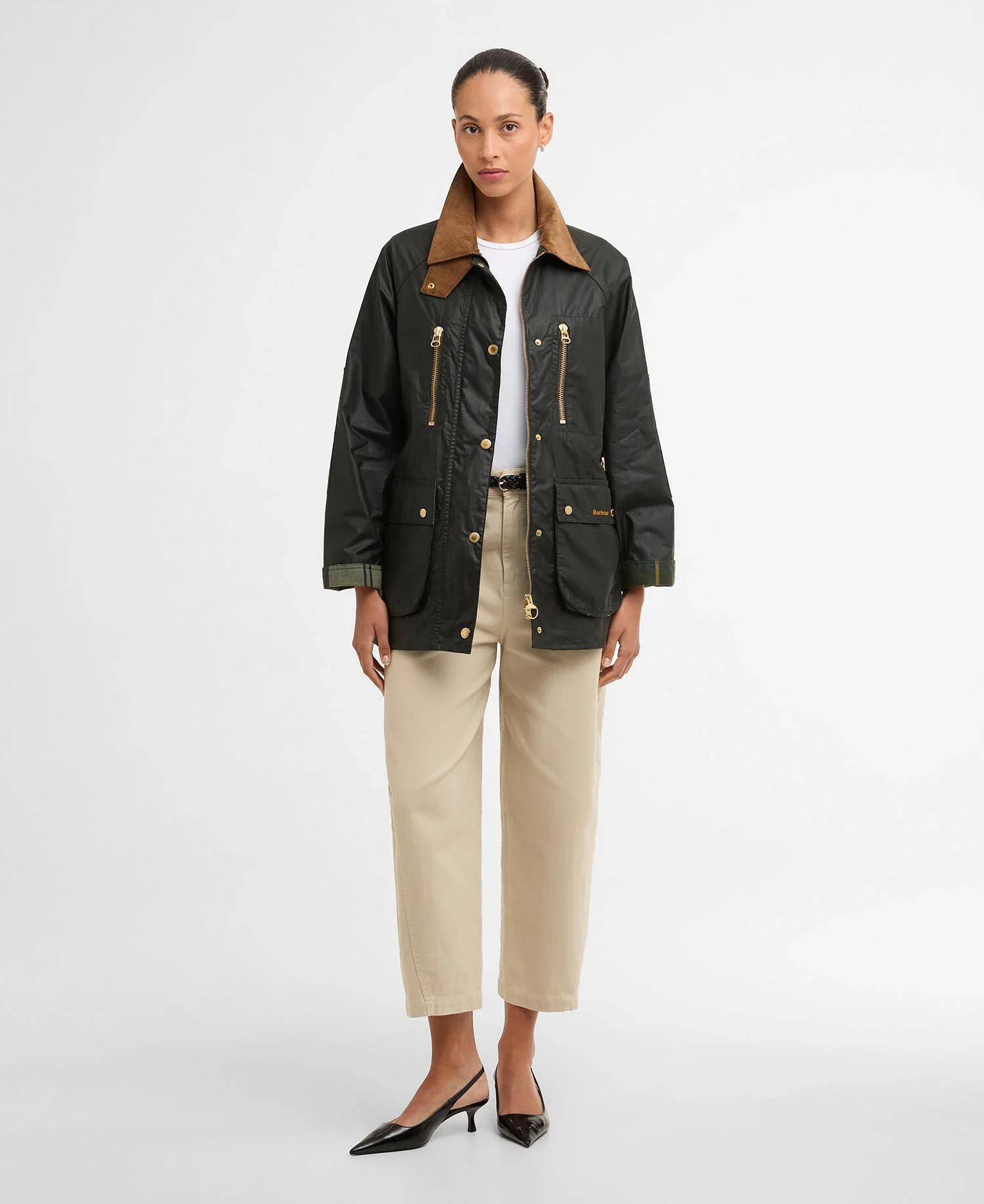 Barbour naisten takki Argill Wax, khaki - Image 3