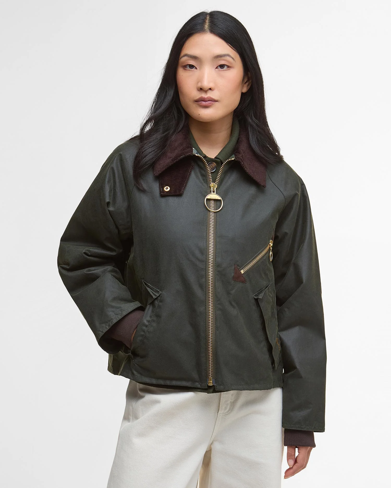 Barbour Arlene Wax Jacket KHAKI