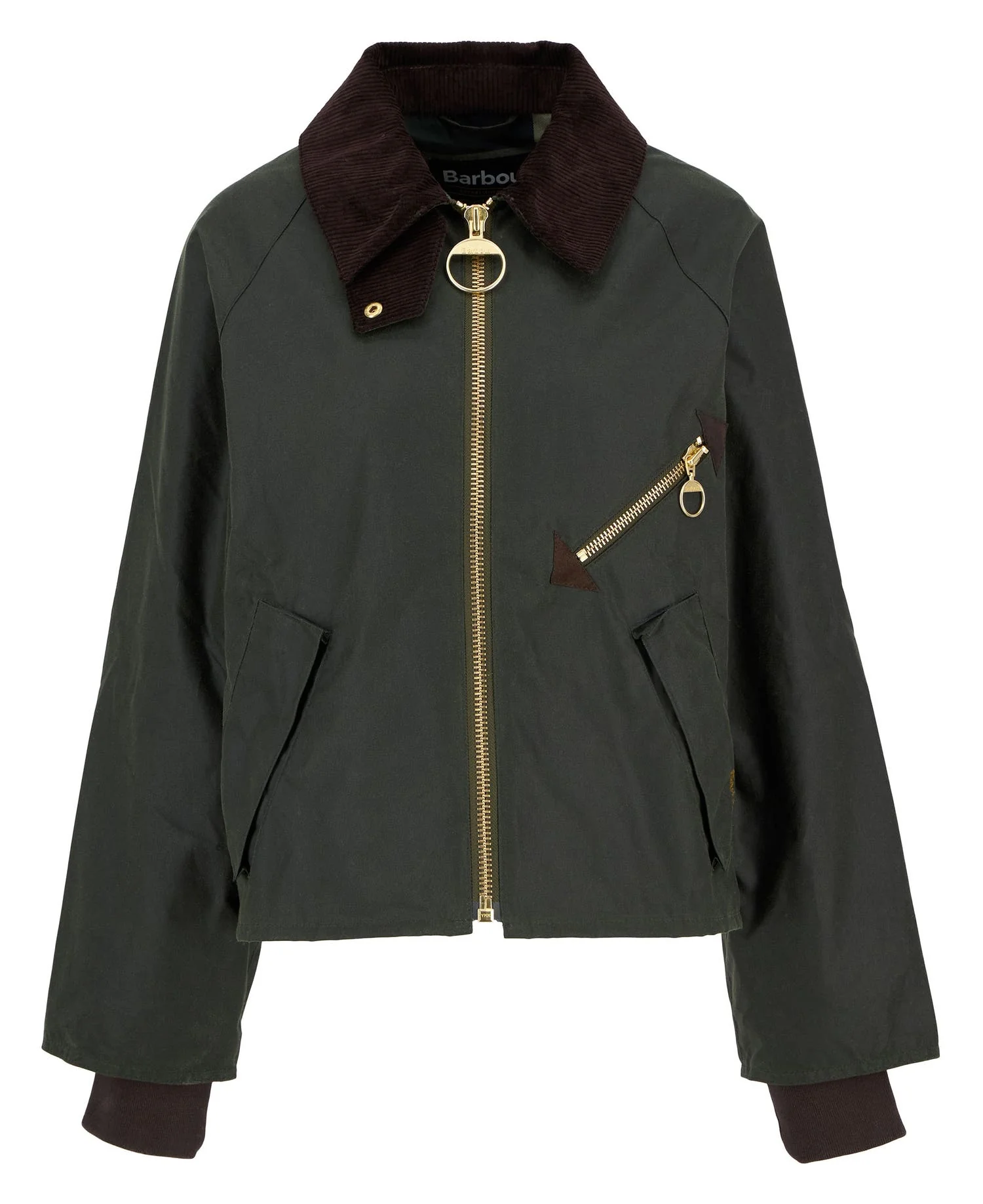 Barbour Arlene Wax Jacket KHAKI - Image 6