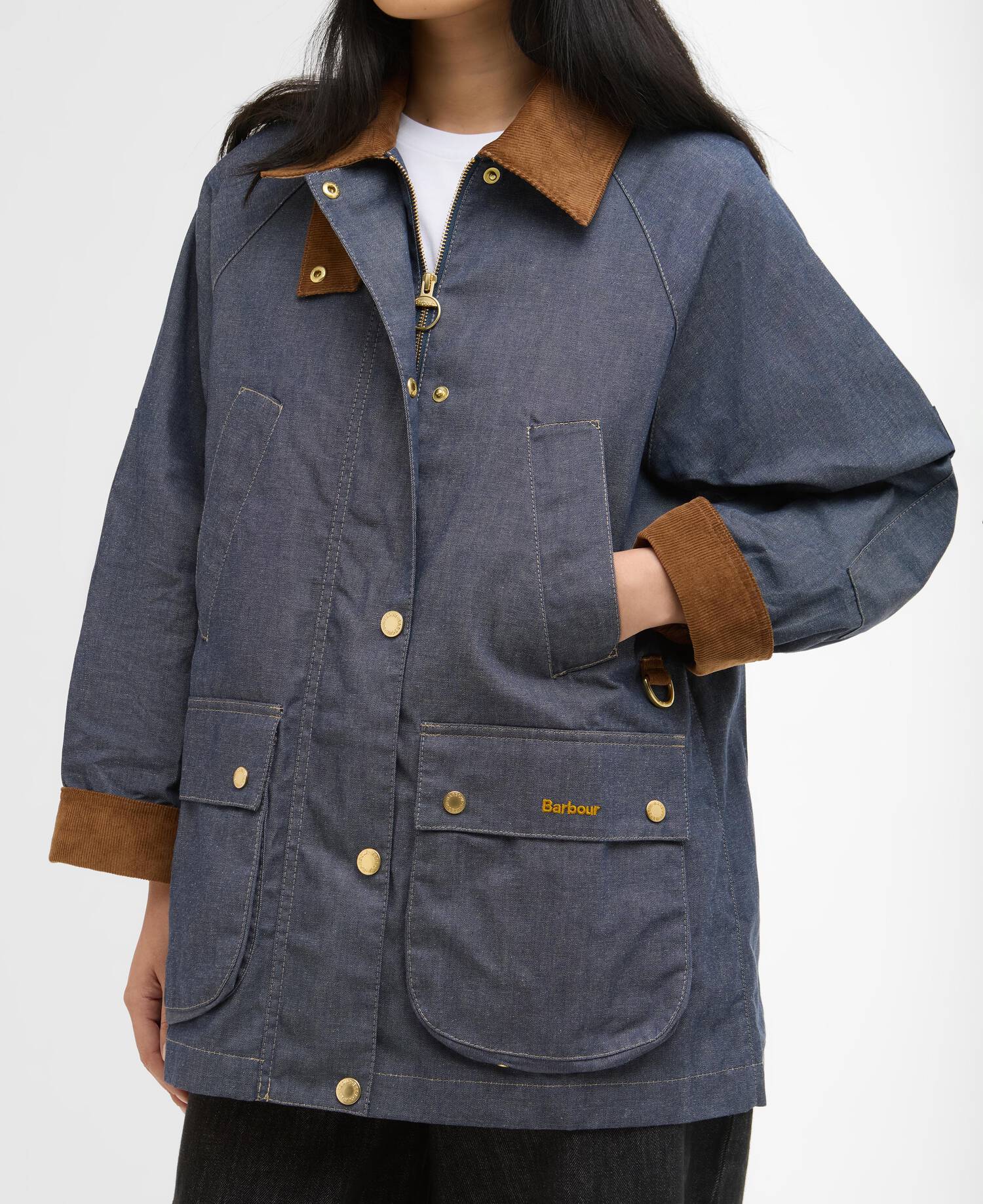 Barbour naisten takki Barbour Asker Casual, sininen indigo - Image 5