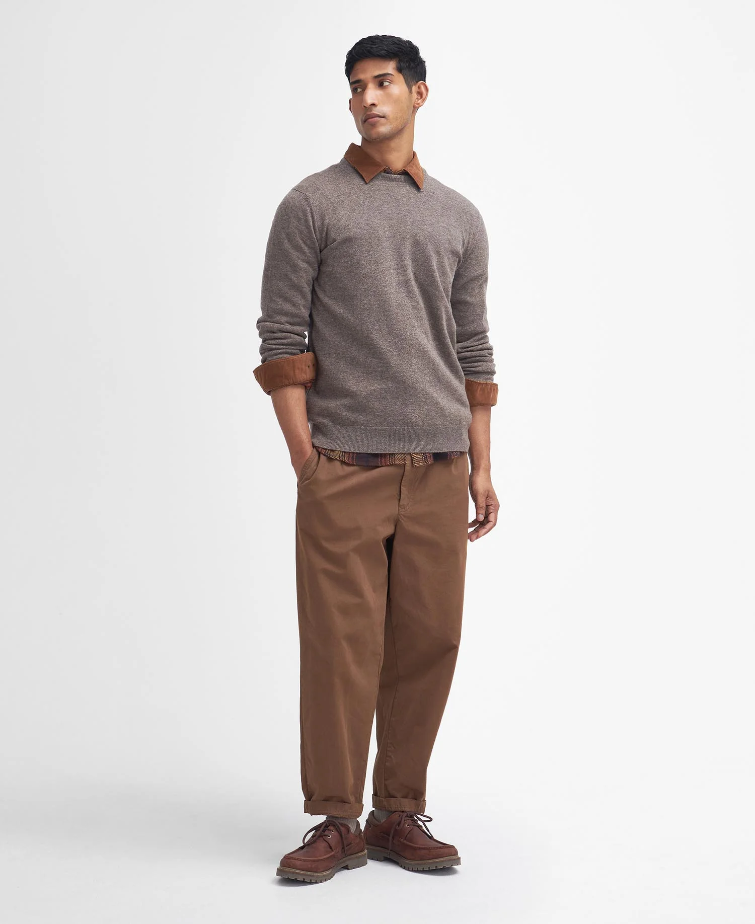 Barbour Essential Lambwool Crew VAALEANRUSKEA - Image 5
