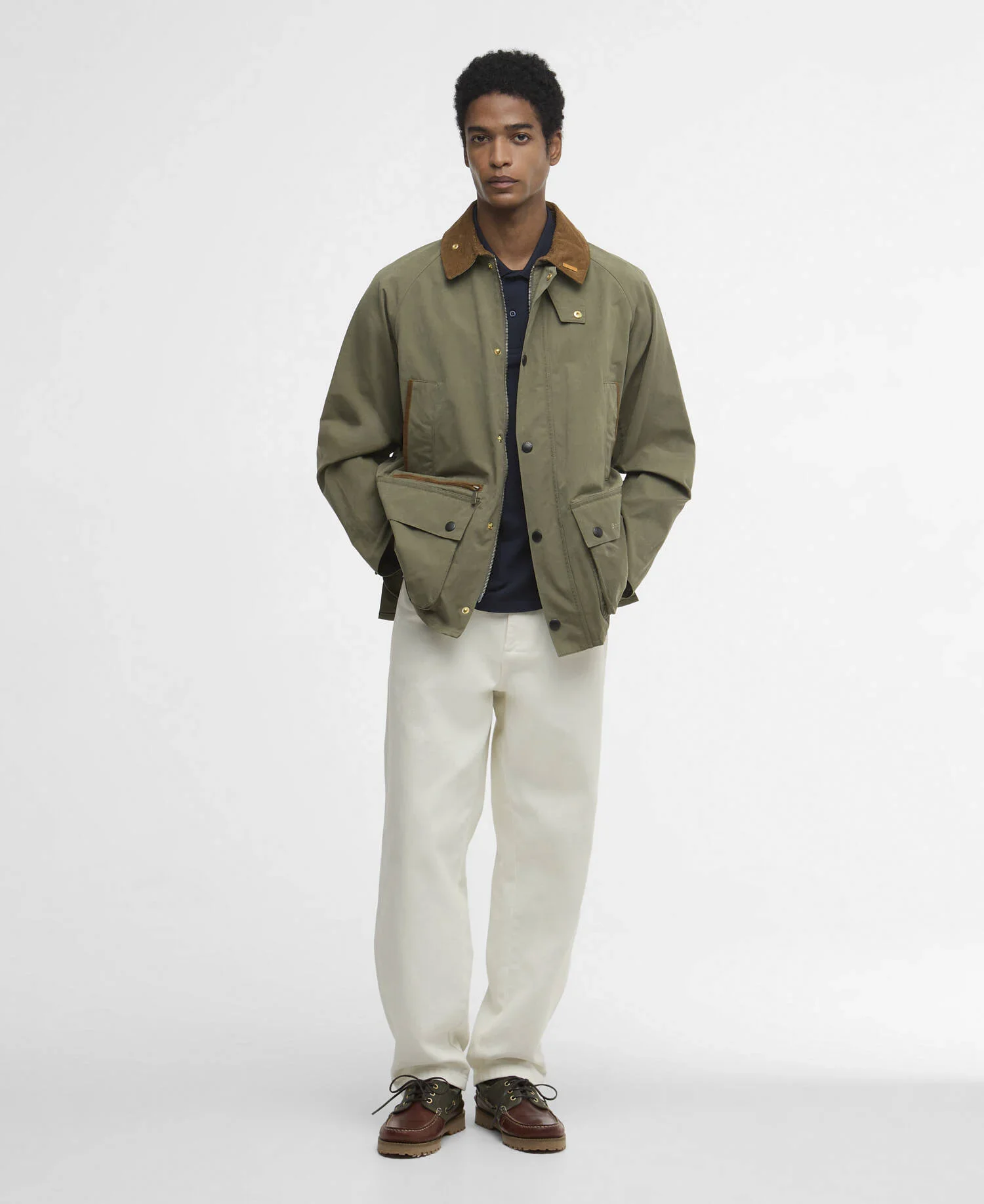 Barbour miesten takki Icons Bedale Jacket, khaki - Image 3