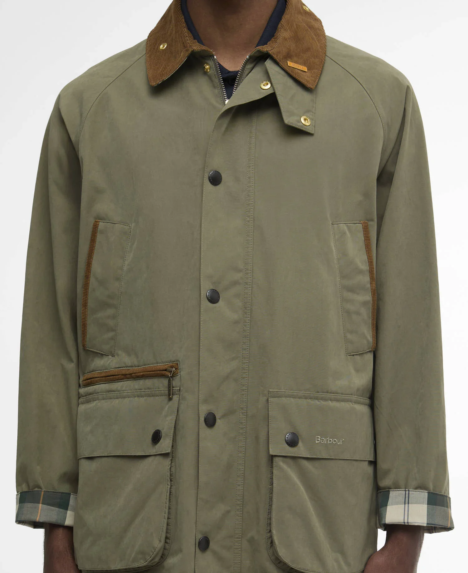 Barbour miesten takki Icons Bedale Jacket, khaki - Image 5