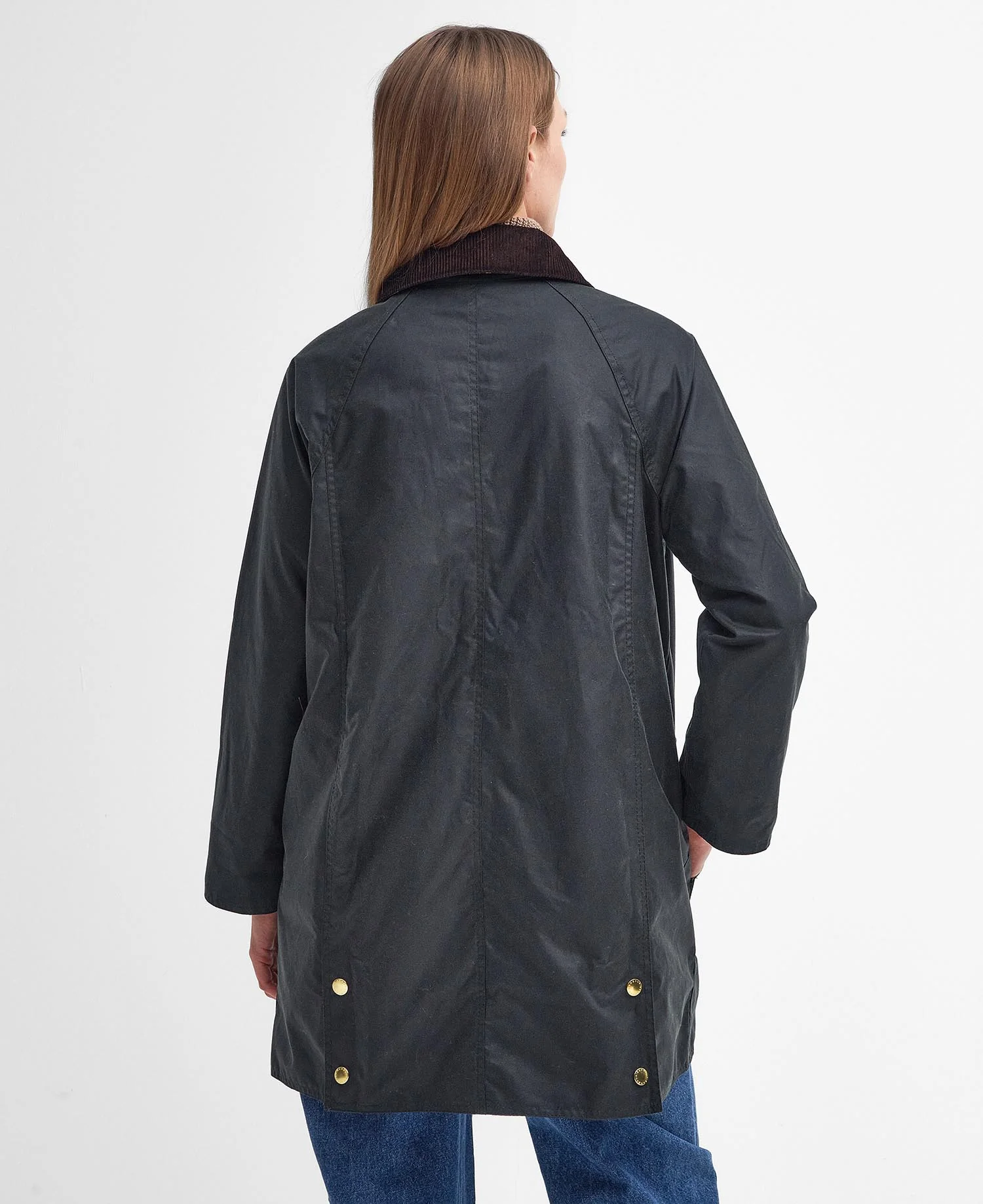 Barbour Long Beadnell Wax Jacket TUMMANVIHREÄ - Image 2