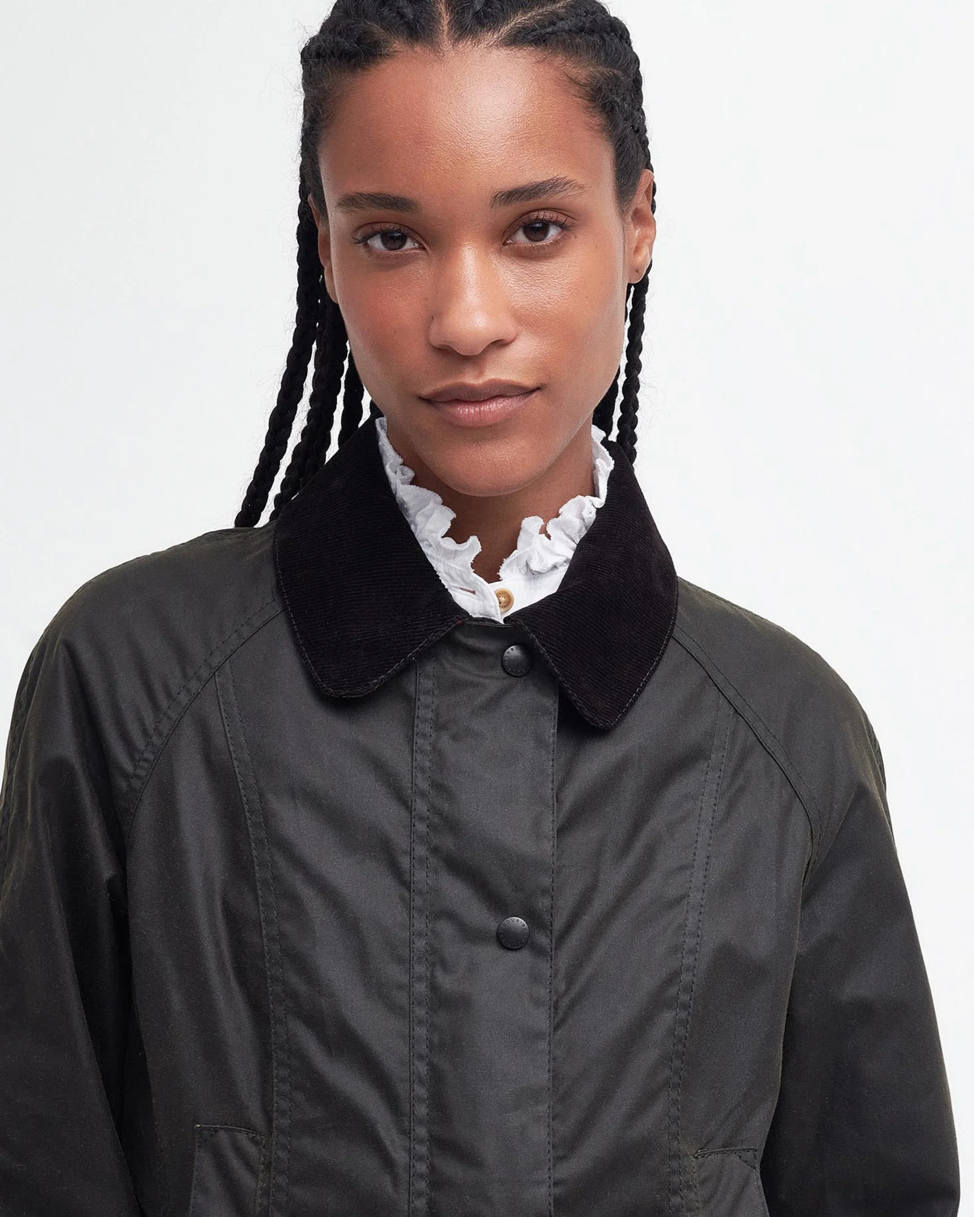 Barbour naisten takki, Barbour Classic Beadnell Wax Jacket Khaki - Image 3
