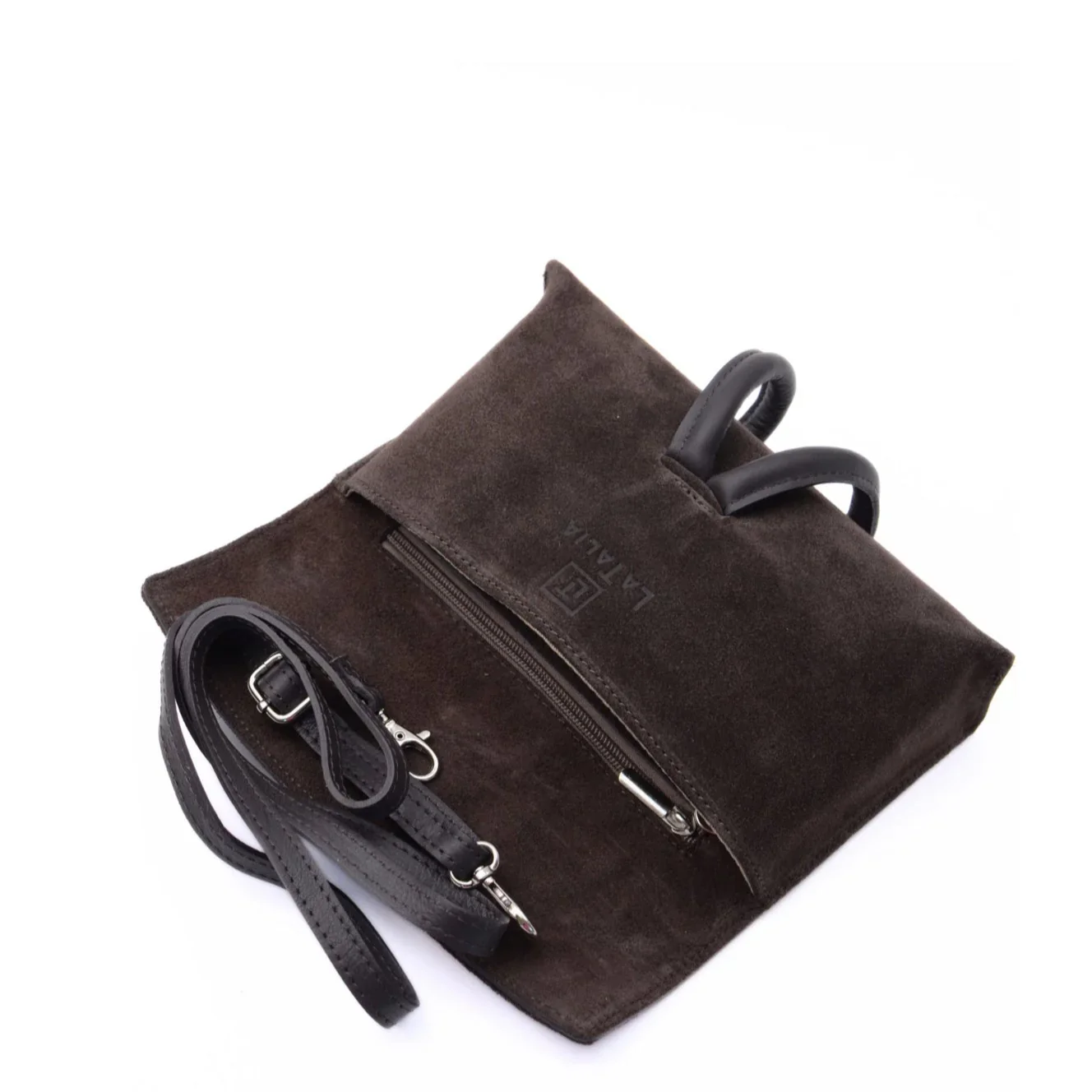Latalia Barletta Bag Suede, Tummanruskea - Image 3