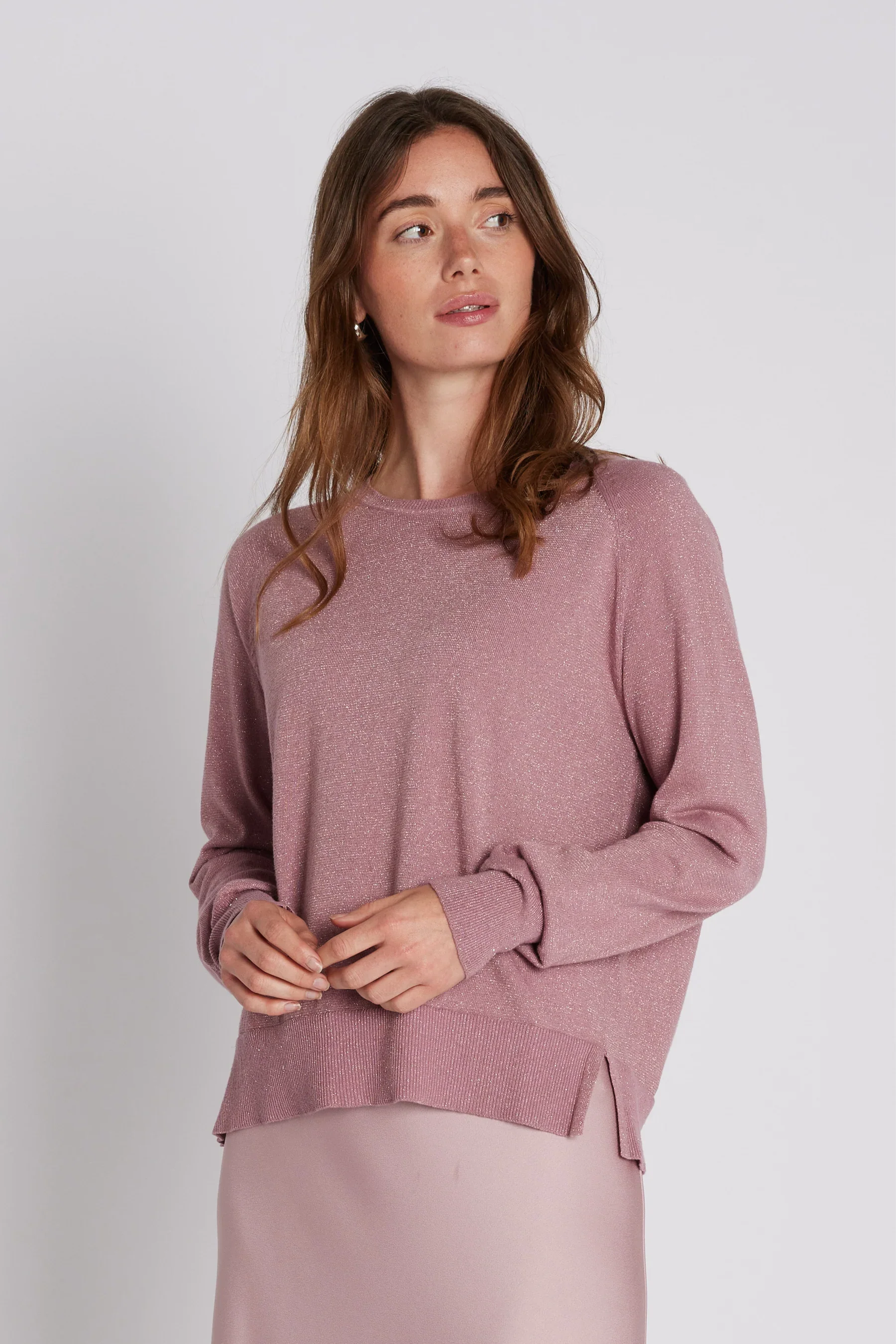 Philosophy Blues Original naisten neulepusero BEKKA KNIT SWEATER, vaaleanpunainen