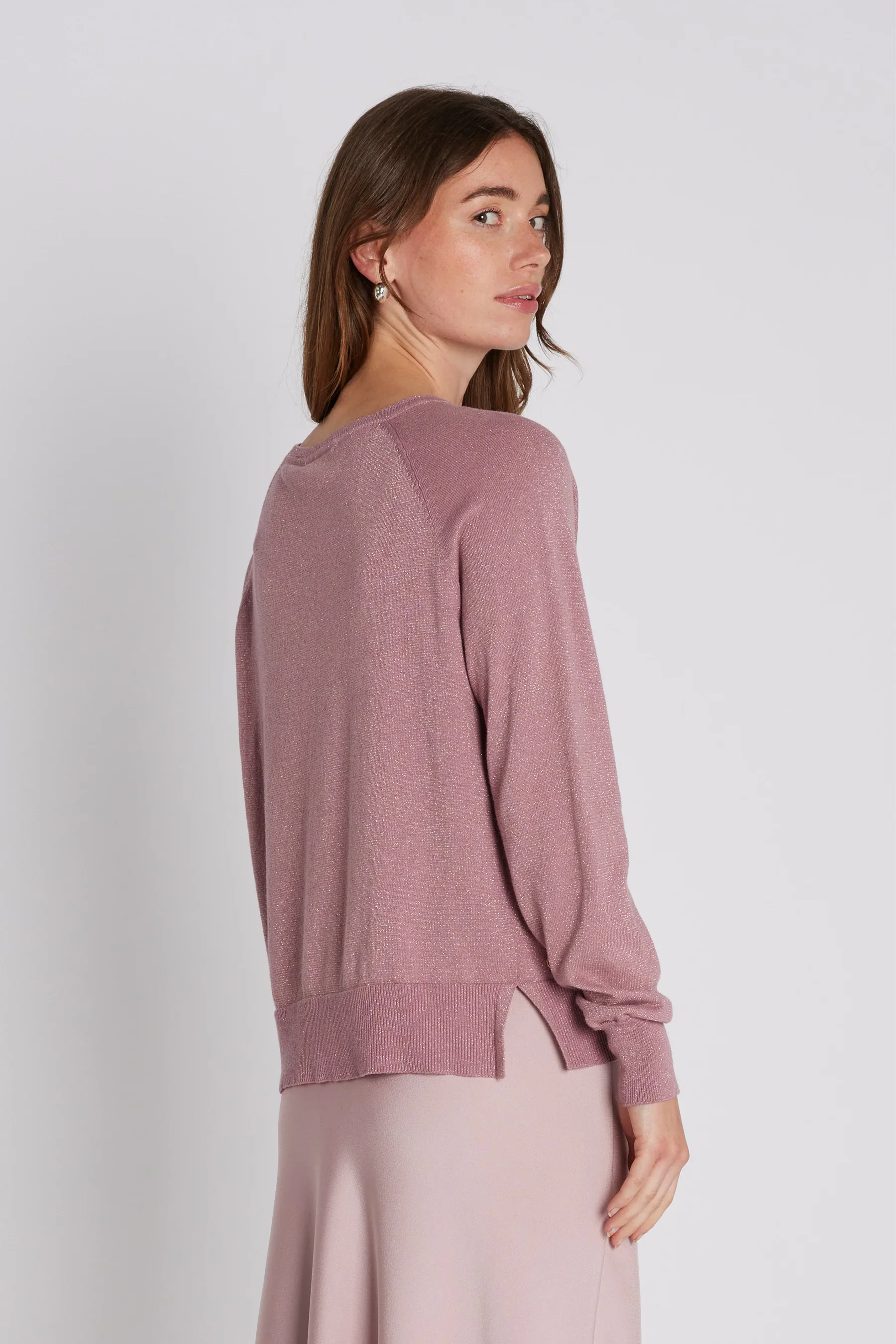 Philosophy Blues Original naisten neulepusero BEKKA KNIT SWEATER, vaaleanpunainen - Image 4