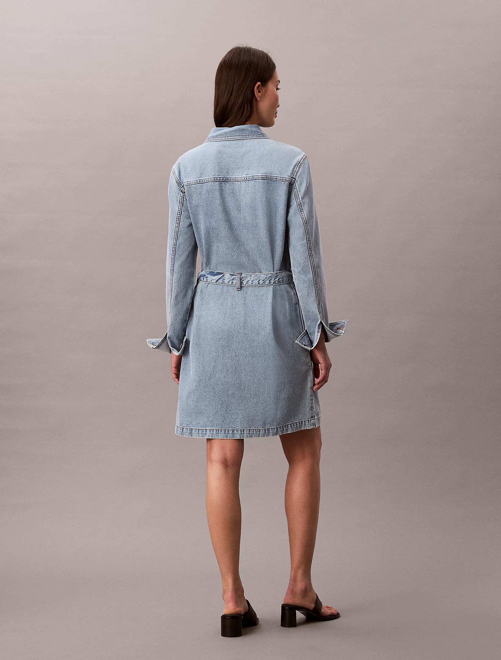 Calvin Klein Jeans naisten farkkumekko Belted Denim Mini Dress Coastel, sininen - Image 2