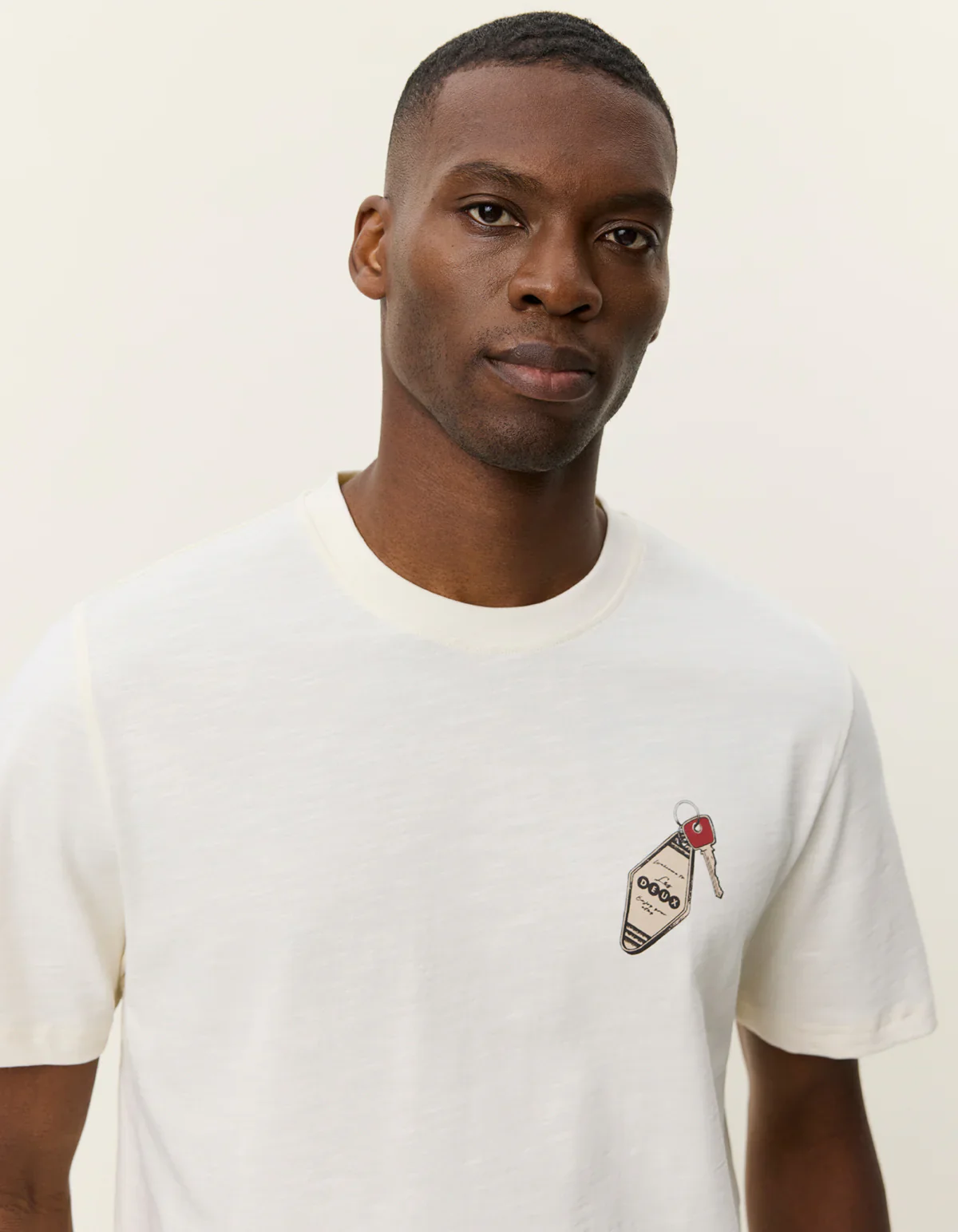 Les Deux miesten t-paita Ben Troy Keys T-shirt, luonnonvalkoinen - Image 5