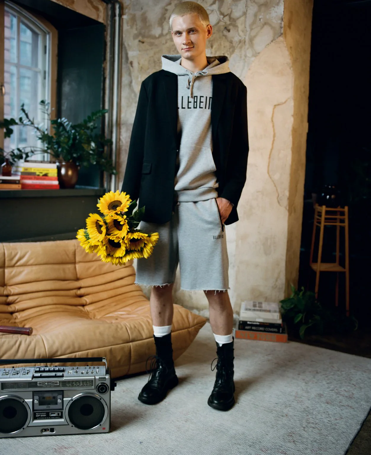 Billebeino miesten shortsit, BILLEBEINO SWEATSHORTS Vaaleanharmaa - Image 3
