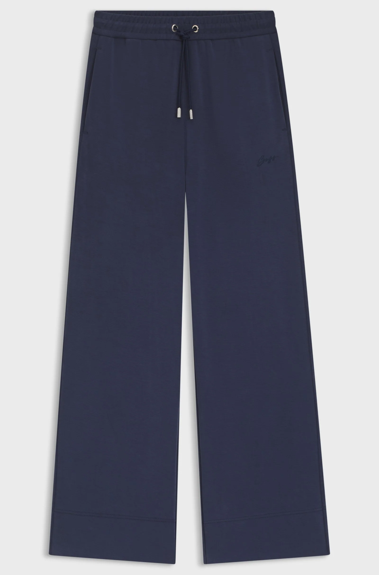 BOSS Orange naisten housut, ENURI JERSEY TROUSERS Tummansininen - Image 3