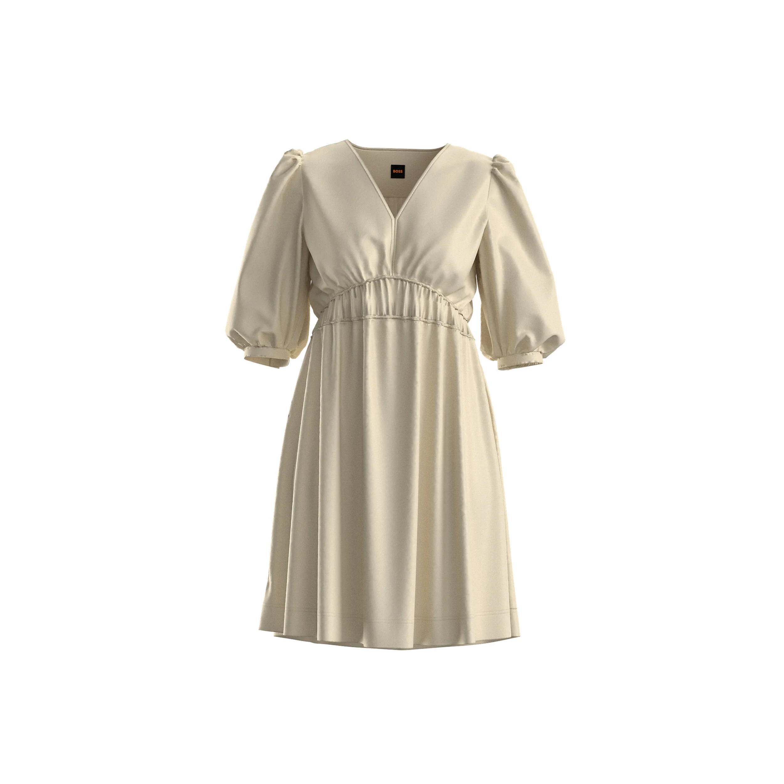BOSS Orange naisten mekko, DEZZAN DRESS Vaalea Beige