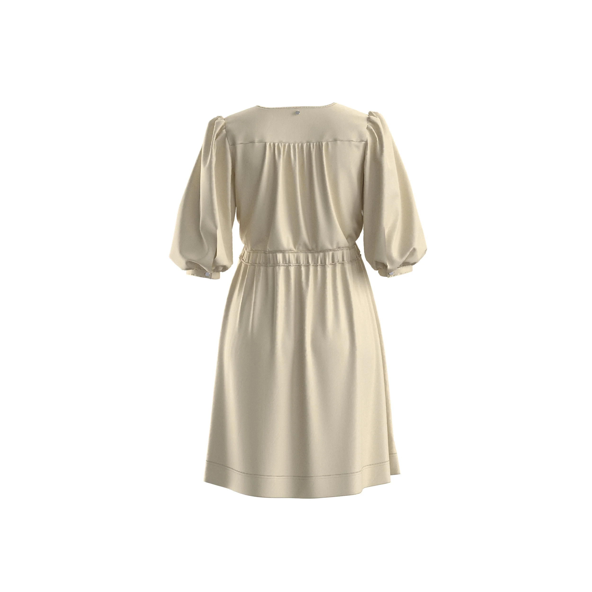 BOSS Orange naisten mekko, DEZZAN DRESS Vaalea Beige - Image 2