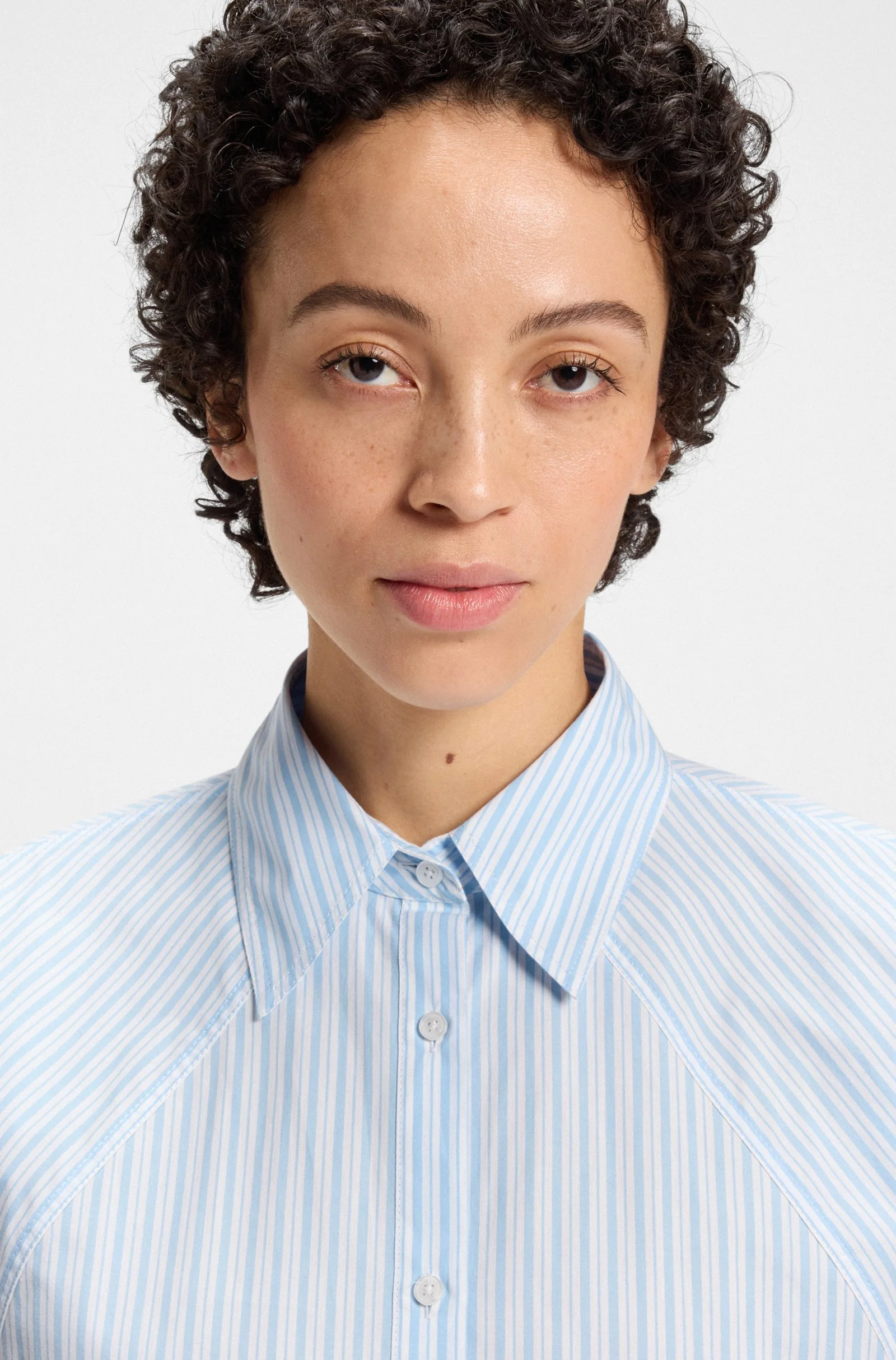 BOSS Orange naisten paitapusero, BELENTA BLOUSE Raidallinen Sininen - Image 3