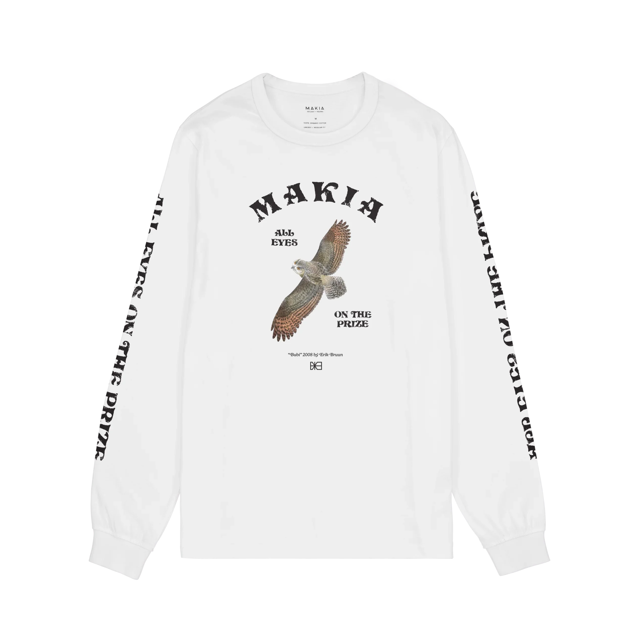 Makia miesten pitkähihainen paita Bubi Long Sleeve, valkoinen
