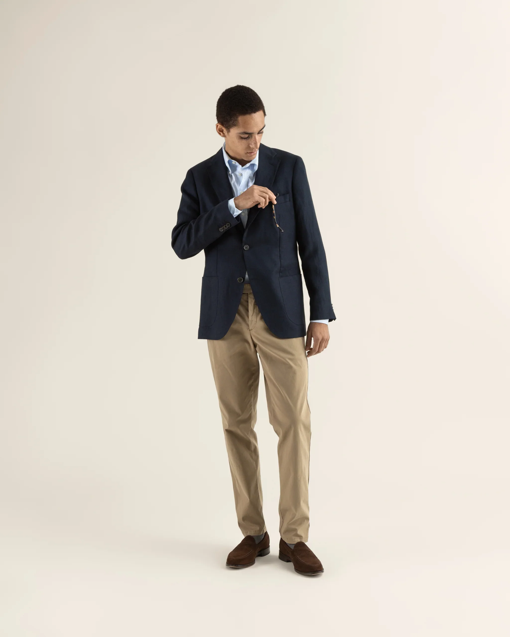 Turo miesten irtotakki Buffalo Half Lined, Navy - Image 4
