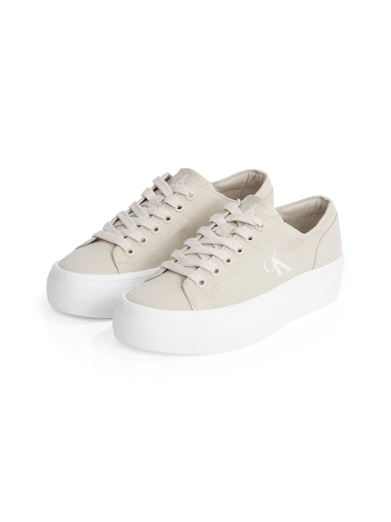 Calvin Klein Accessories naisten kengät, VULC FLATFORM LOW CV MG Vaalea Beige - Image 4