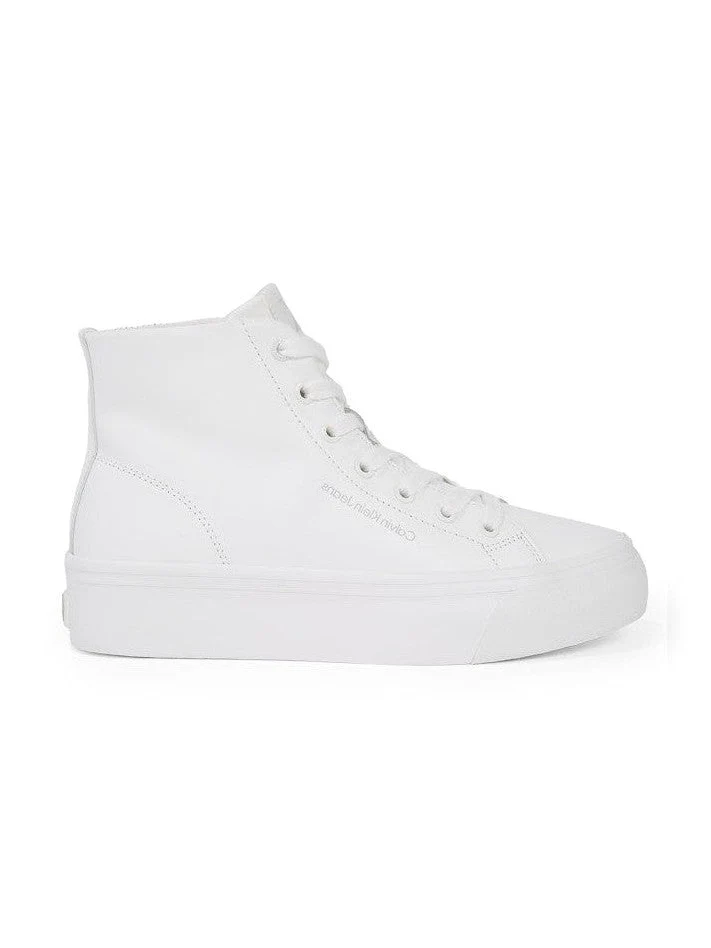 Calvin Klein Accessories naisten kengät Vulc Flatform Mid MG LTH, valkoinen
