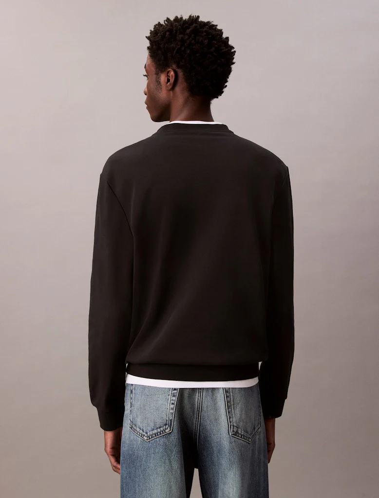Calvin Klein Jeans miesten collegepaita, LS EU 350TERRY BADGE CN SWEATSHIRT Musta - Image 3