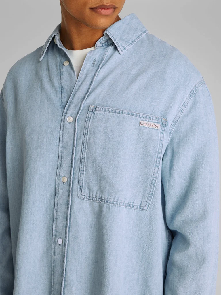 Calvin Klein Jeans miesten farkkupaita, REGULAR LINEAR DENIM SHIRT Indigo - Image 4