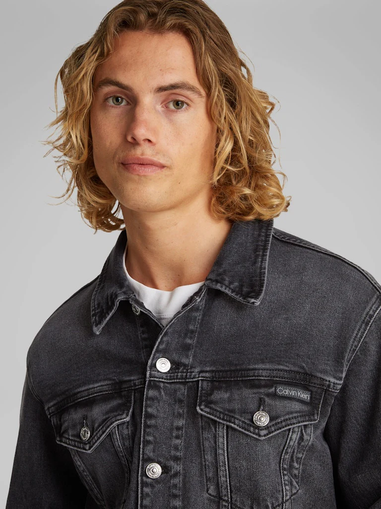 Calvin Klein Jeans miesten farkkutakki, SLIM DENIM JACKET BLACK Musta - Image 4