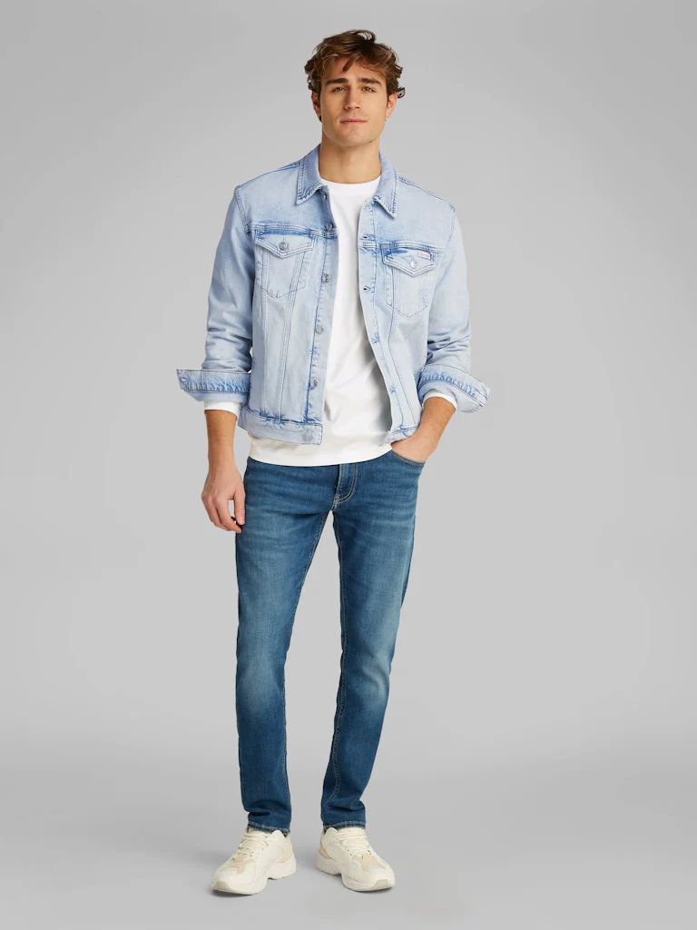 Calvin Klein Jeans miesten farkkutakki, SLIM DENIM JACKET LIGHT BLUE Indigo - Image 2
