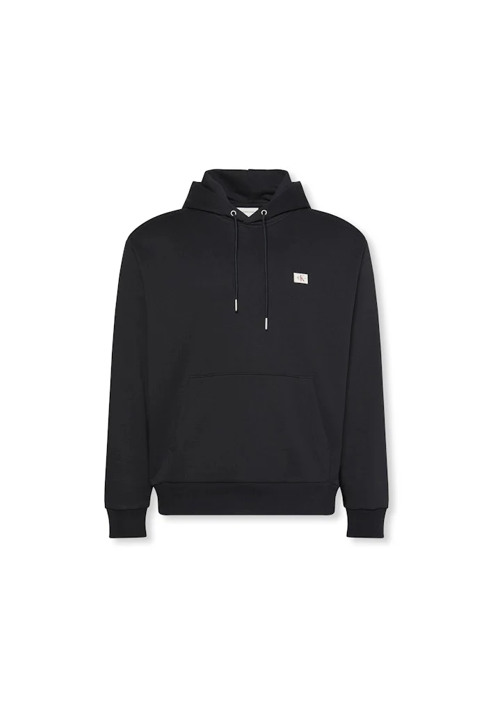 Calvin Klein Jeans Miesten Huppari, LS EU 350Terry Badge Hoodie Musta - Image 2