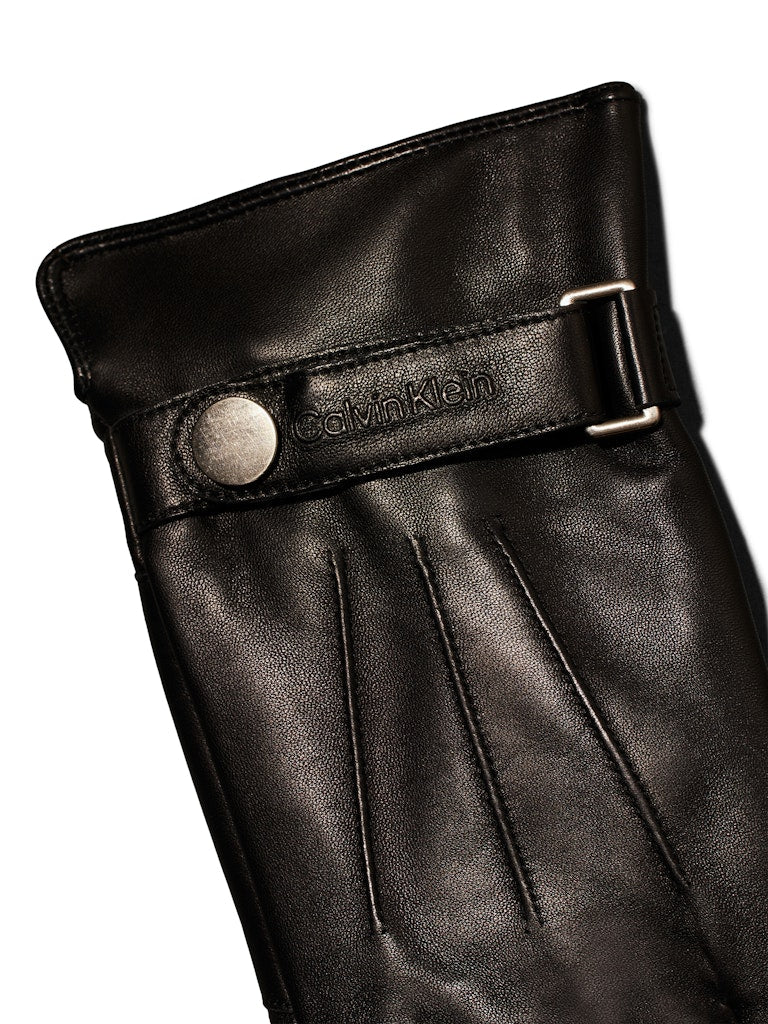 Calvin Klein Jeans Miesten Käsineet, LEATHER RIVET GLOVES Musta - Image 3