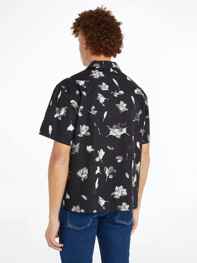 Calvin Klein Jeans Miesten Kauluspaita, AOP SS SHIRT Musta - Image 2