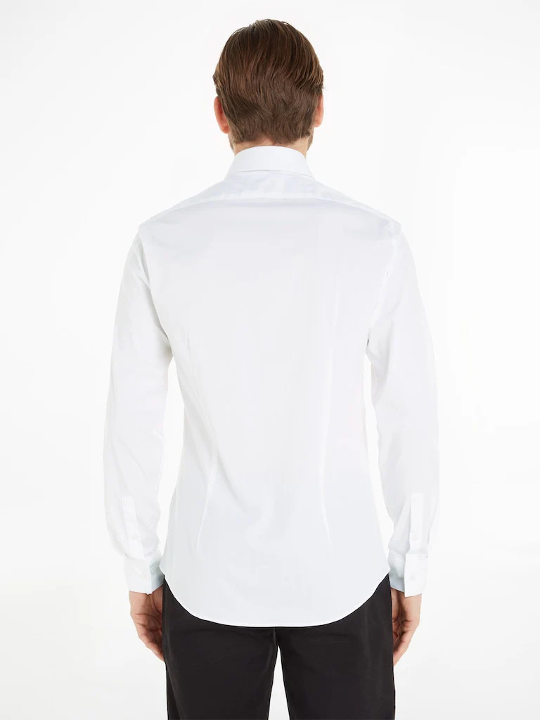 Calvin Klein Menswear Miesten Kauluspaita, POPLIN STRECH SLIM SHIRT NOS Valkoinen - Image 2