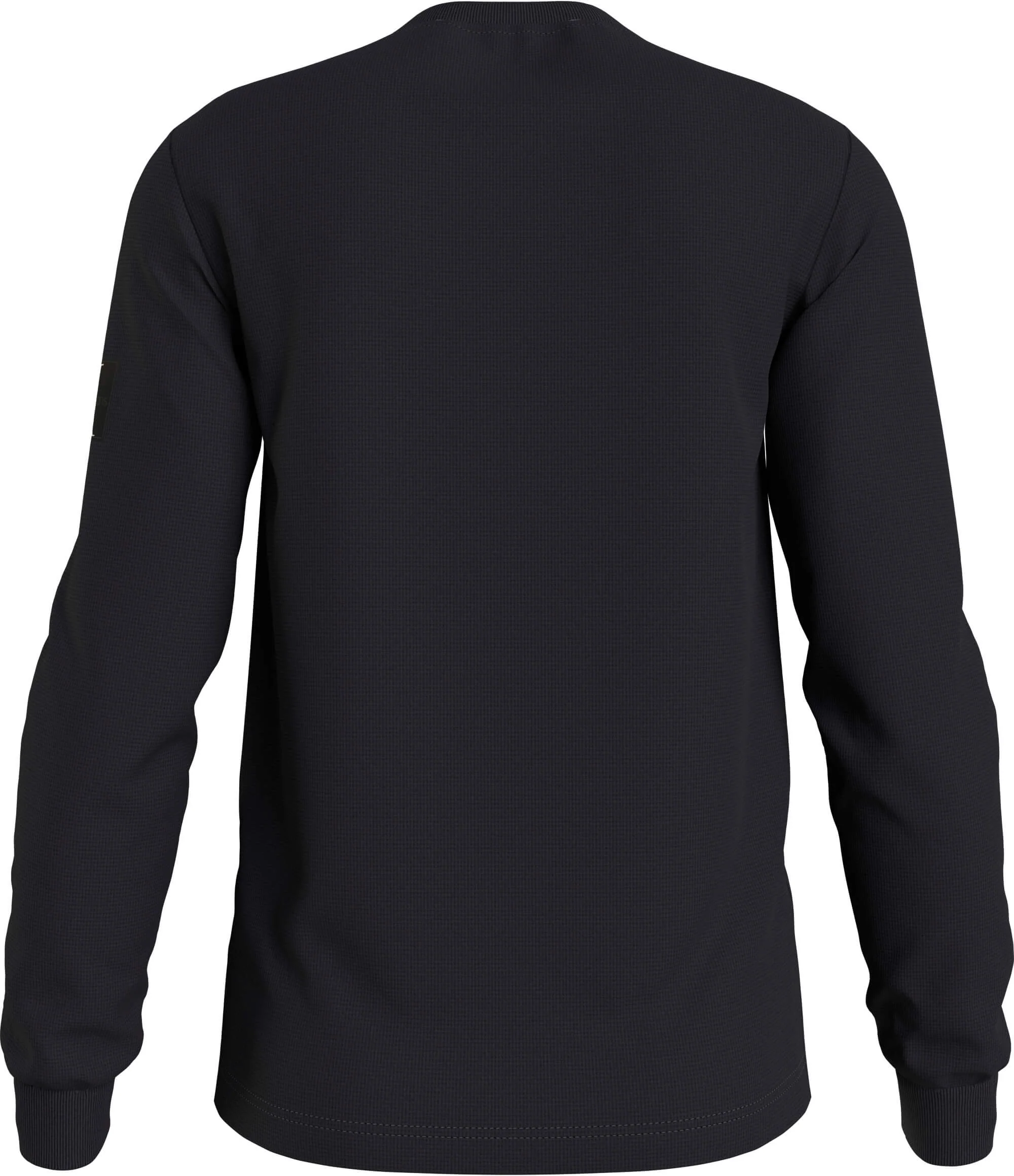 Calvin Klein Jeans Miesten Paita, MONOLOGO BADGE WAFFLE LS TEE Musta - Image 2