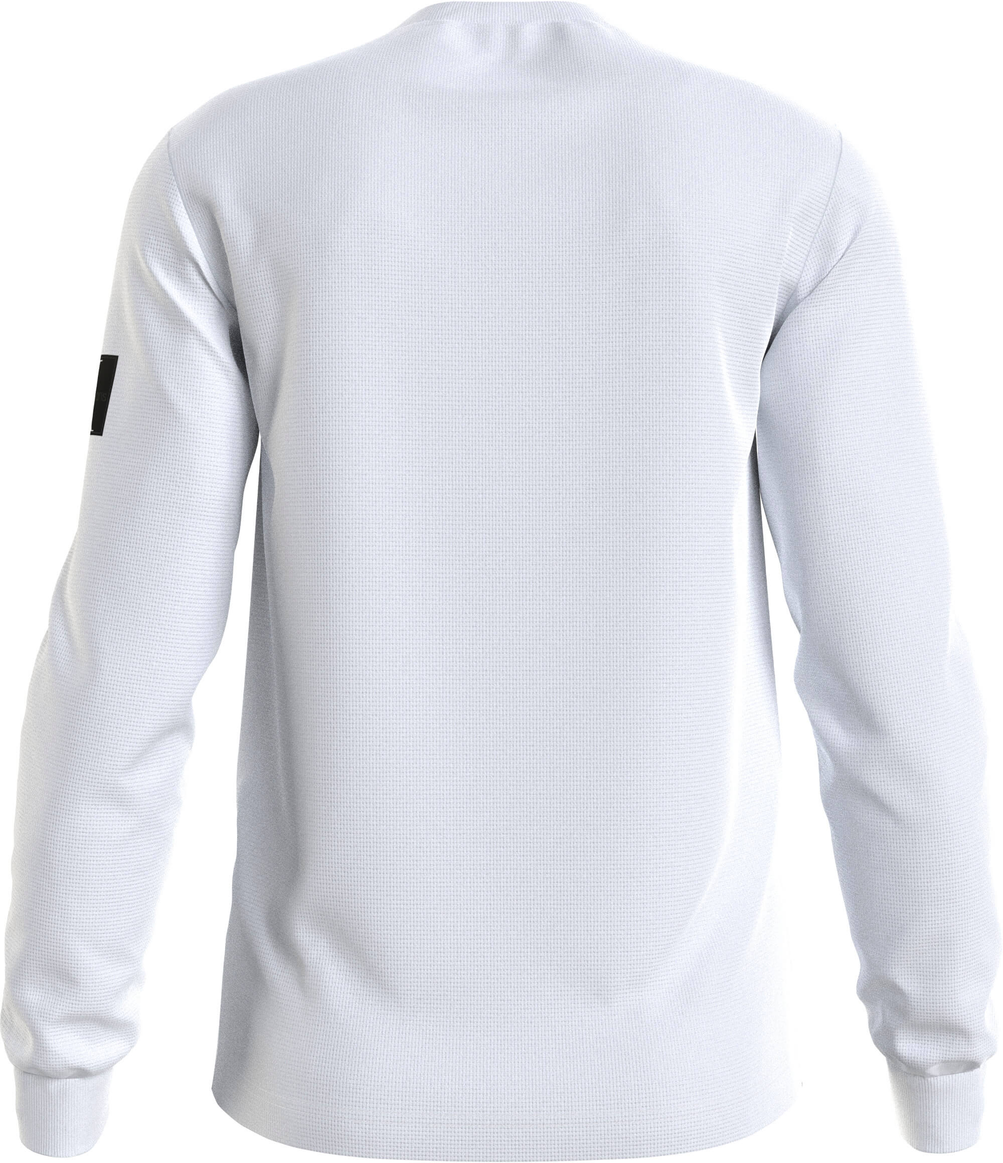 Calvin Klein Jeans Miesten Paita, MONOLOGO BADGE WAFFLE LS TEE Valkoinen - Image 2